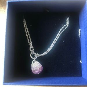 Swarovski purple gradient necklace brand new